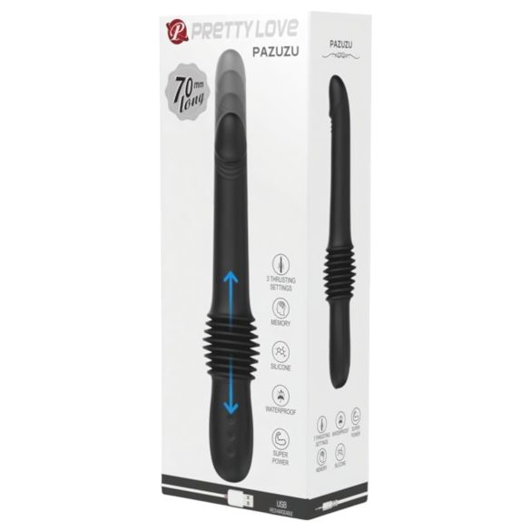 Pretty Love Pazuzu - vibrējošs dzimumlocekļa stimulators, melns