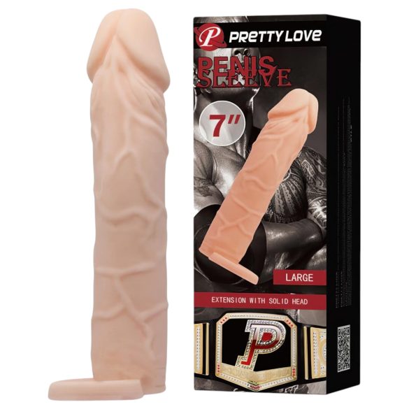 Pretty Love - dabīgs dzimumlocekļa piedurkne ar gredzenu