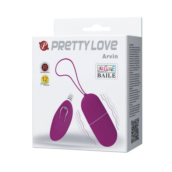 Pretty Love Arvin - vibrējošā olveida rotaļlieta ar tālvadību rozā