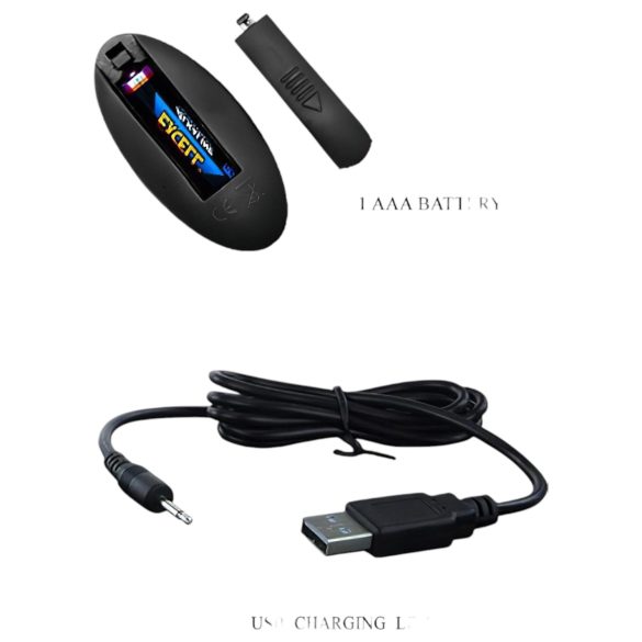 Pretty Love Magic Jinger - anālais vibrators ar kustību, melns