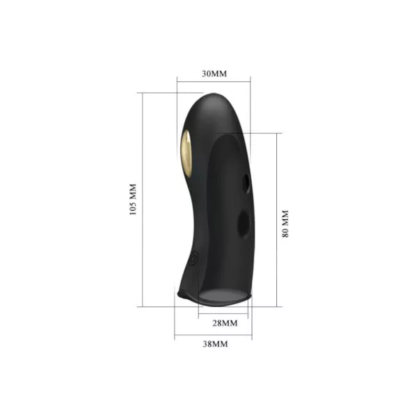 Pretty Love Marico - pirkstu vibrators ar elektro stimulāciju melns