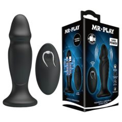   MR. PLAY - anālais vibrators ar akumulatoru un tālvadību melns