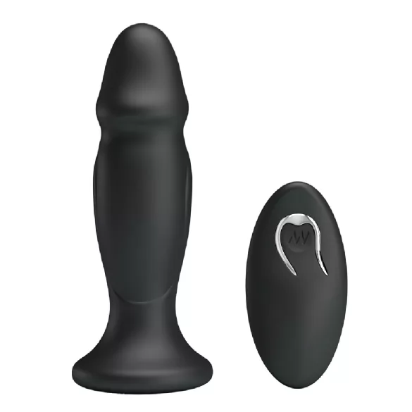 MR. PLAY - anālais vibrators ar akumulatoru un tālvadību melns