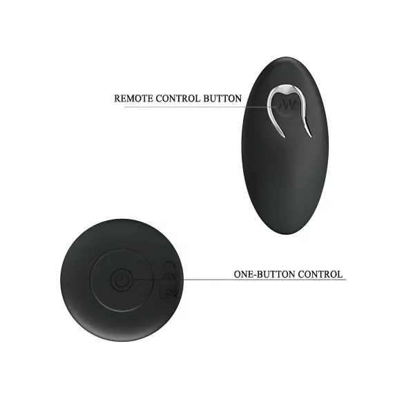 MR. PLAY - anālais vibrators ar akumulatoru un tālvadību melns
