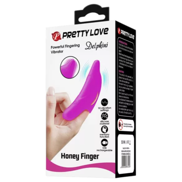 Pretty Love Delphini - pirkstu vibrators delfīna formā violets