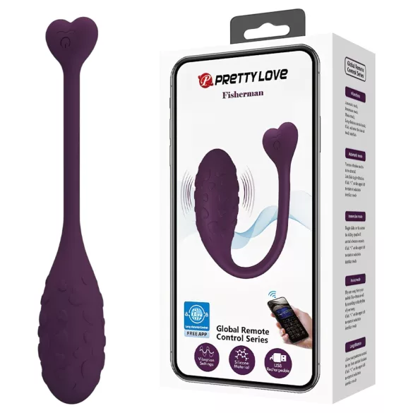 Pretty Love Fisherman - gudra vibrējošā olšūna (violeta)