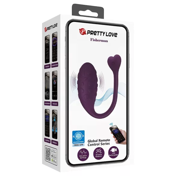 Pretty Love Fisherman - gudra vibrējošā olšūna (violeta)