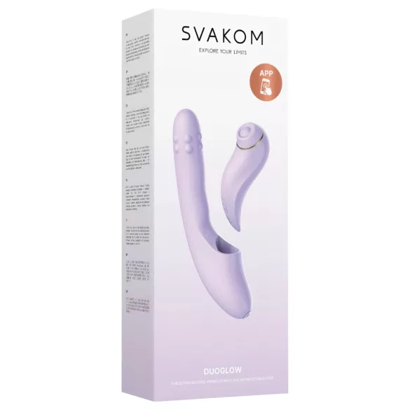 Svakom DuoGlow - lietotnes vadāms G-punkta un klitora vibrators (violets)