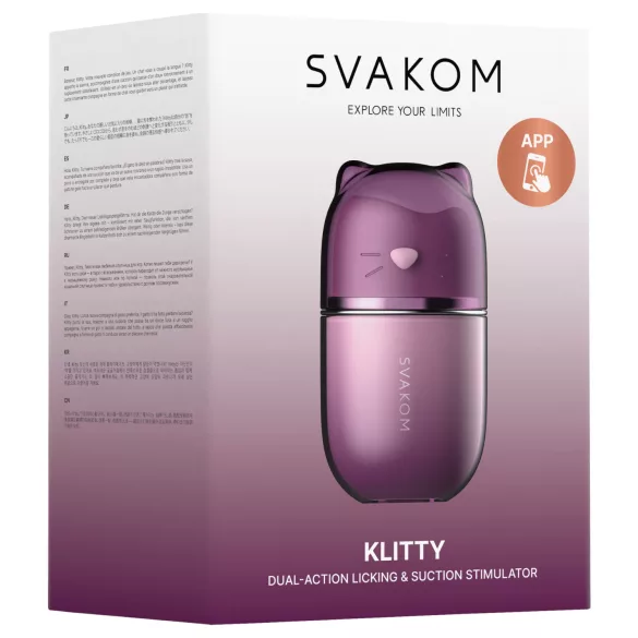 Svakom Klitty - ar lietotni vadāms sūcošs un laizošs klitora stimulators