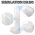 Sex HD Martin - reālistisks dildo ar sēkliniekiem un piesūcekni balts