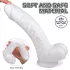 Sex HD Martin - reālistisks dildo ar sēkliniekiem un piesūcekni balts