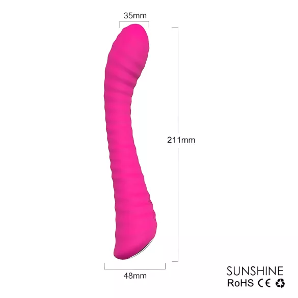 Sex HD Sunshine - vibrators G-punkta stimulācijai, uzlādējams, rozā