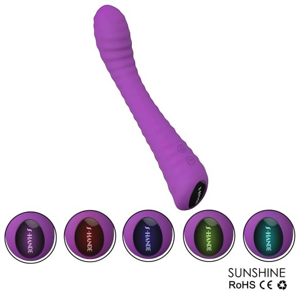 Sex HD Sunshine - G-punkta vibrators uzlādējams rievots violets