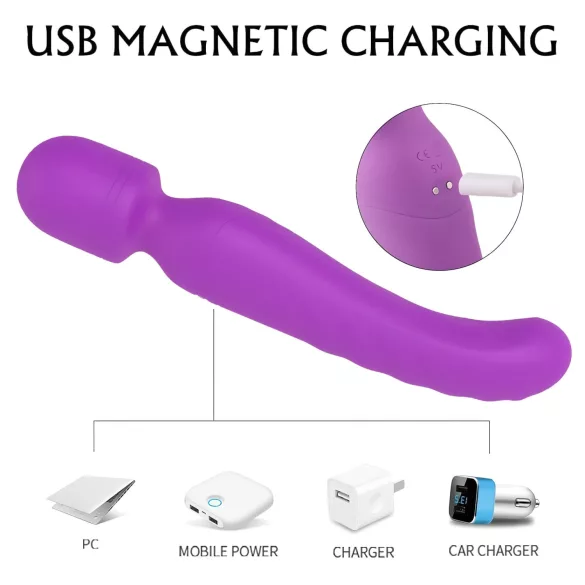 Sex HD Iris - vibrator ar 2 motoriem, sildošs masāžas efekts, violets