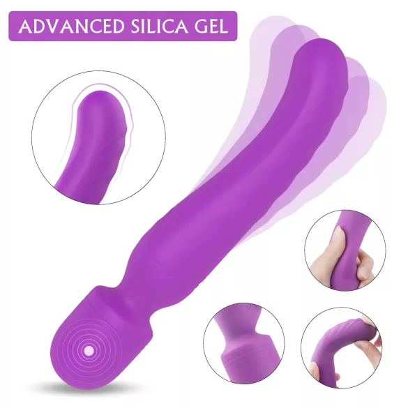 Sex HD Iris - vibrator ar 2 motoriem, sildošs masāžas efekts, violets