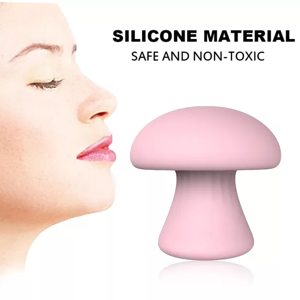 Magic Mushroom - uzlādējams sejas masieris (rozā)