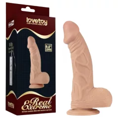   Lovetoy Real Extreme - dildo ar piesūcekni - 23 cm (naturāls)