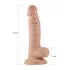 Real Extreme - piesūcekni, sēkliniekiem un G‑punkta stimulāciju aprīkots dildo - 19 cm (dabīgs)