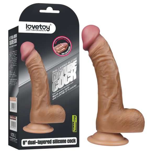 Lovetoy – reālistisks, liekts dildo – 22 cm (dabīgs)