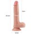 Lovetoy Dabisks Klikšķis - divkāršs reālistisks dildo - 20cm (dabīgs)