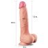 Lovetoy Nature Cock - divkāršs 25 cm reālistisks dildo (dabisks)