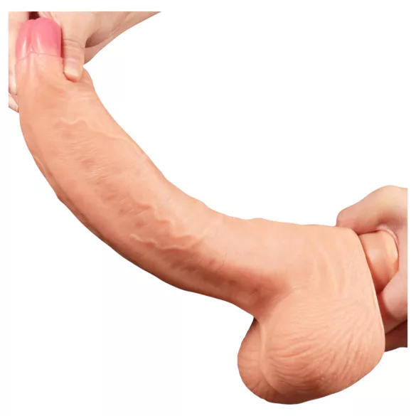Lovetoy realistisks dildo ar dubulto slāni 28 cm miesas krāsā