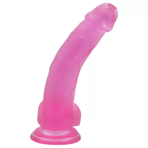 Lovetoy dildo ar piesūcekni jelly materiāls 20 cm rozā