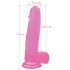 Lovetoy dildo ar piesūcekni jelly materiāls 20 cm rozā