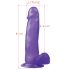Lovetoy dildo ar piesūcekni 20 cm violets