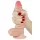 Lovetoy divslāņu dildo ar bīdāmu ādu 18cm naturāls