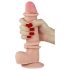 Lovetoy Sliding-Skin - dubultais dildo - 21cm (dabīgs)