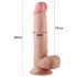 Lovetoy Sliding-Skin - dubultais dildo - 21cm (dabīgs)