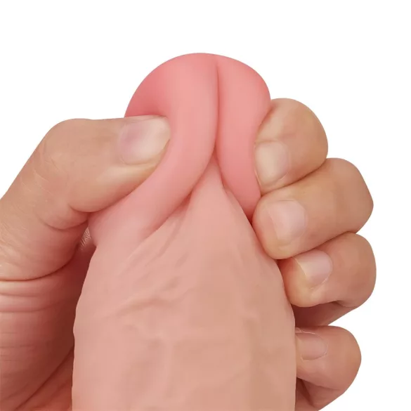Lovetoy divslāņu dildo naturāls 23cm