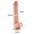 Lovetoy Sliding-Skin - dubultslāņa dildo - 23cm (dabisks)