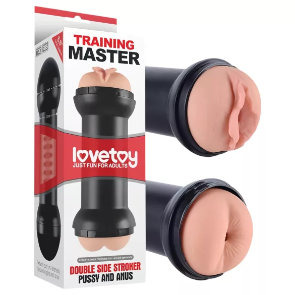 Lovetoy - masturbators puncim un anālais, naturāls krāsa