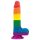 Lovetoy Prider - autentisks dildo ar sēkliniekiem - 20 cm (varavīksne)