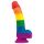 Lovetoy Prider - dzīvs silikona dildo - 19cm (varavīksne)