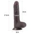 Lovetoy Sliding-Skin - divslāņu dildo - 18cm (brūns)