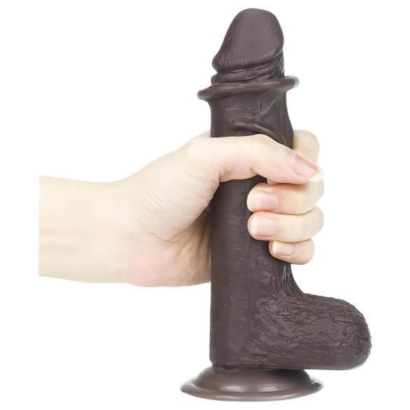 Lovetoy Sliding-Skin - divslāņu dildo - 18cm (brūns)
