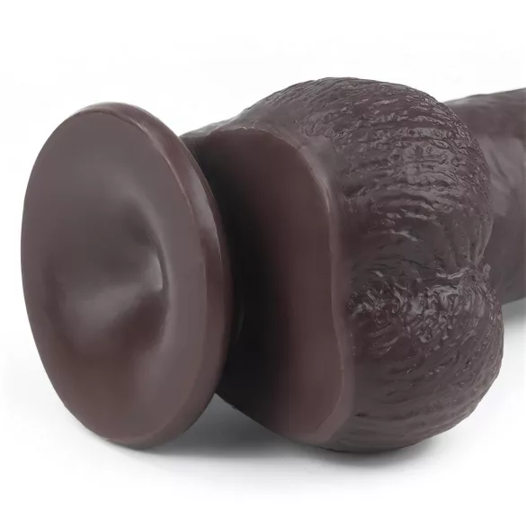 Lovetoy divslāņu dildo 23cm brūns Sliding-Skin