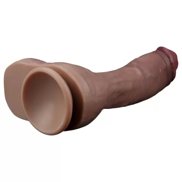 Lovetoy dildo ar dubulto slāni, realistisks, 26 cm, miesas krāsā