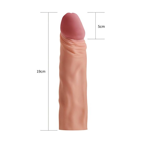 Lovetoy dzimumlocekļa uzmava 19 cm naturāls