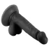 Mr. Rude - piesūcekņa reālistisks dildo ar sēkliniekiem 17cm melns