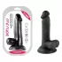 Mr. Rude - piesūcekņa reālistisks dildo ar sēkliniekiem 17cm melns