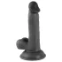 Mr. Rude - piesūcekņa reālistisks dildo ar sēkliniekiem 17cm melns