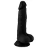 Mr. Rude - reālistisks dildo ar sēkliniekiem un piesūcēju 19cm melns