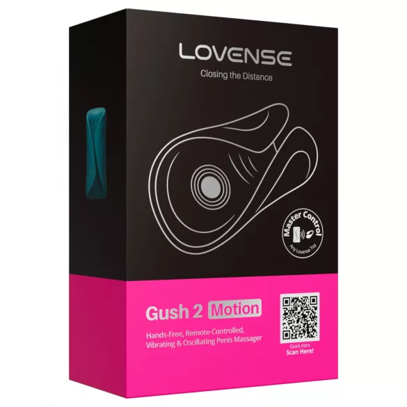 Lovense Gush 2 - lietotnes vadāms galviņas vibrators (tirkīza krāsā)