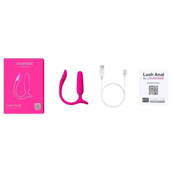 Lovense Lush Anal - Lietotnes vadāms anālais vibrators ar LED - rozā