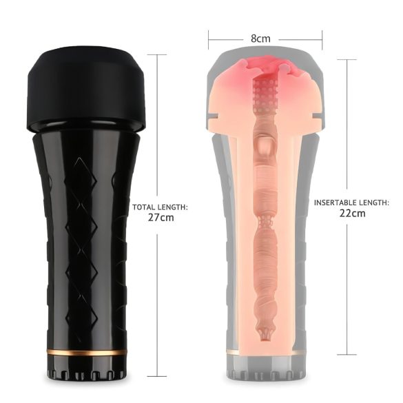 Tracy's Dog vīriešu masturbators realistisks vagīnas forma melns bēšs