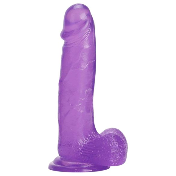 Tracy's Dog dildo ar sēkliniekiem un piesūcekni, violets, 20 cm
